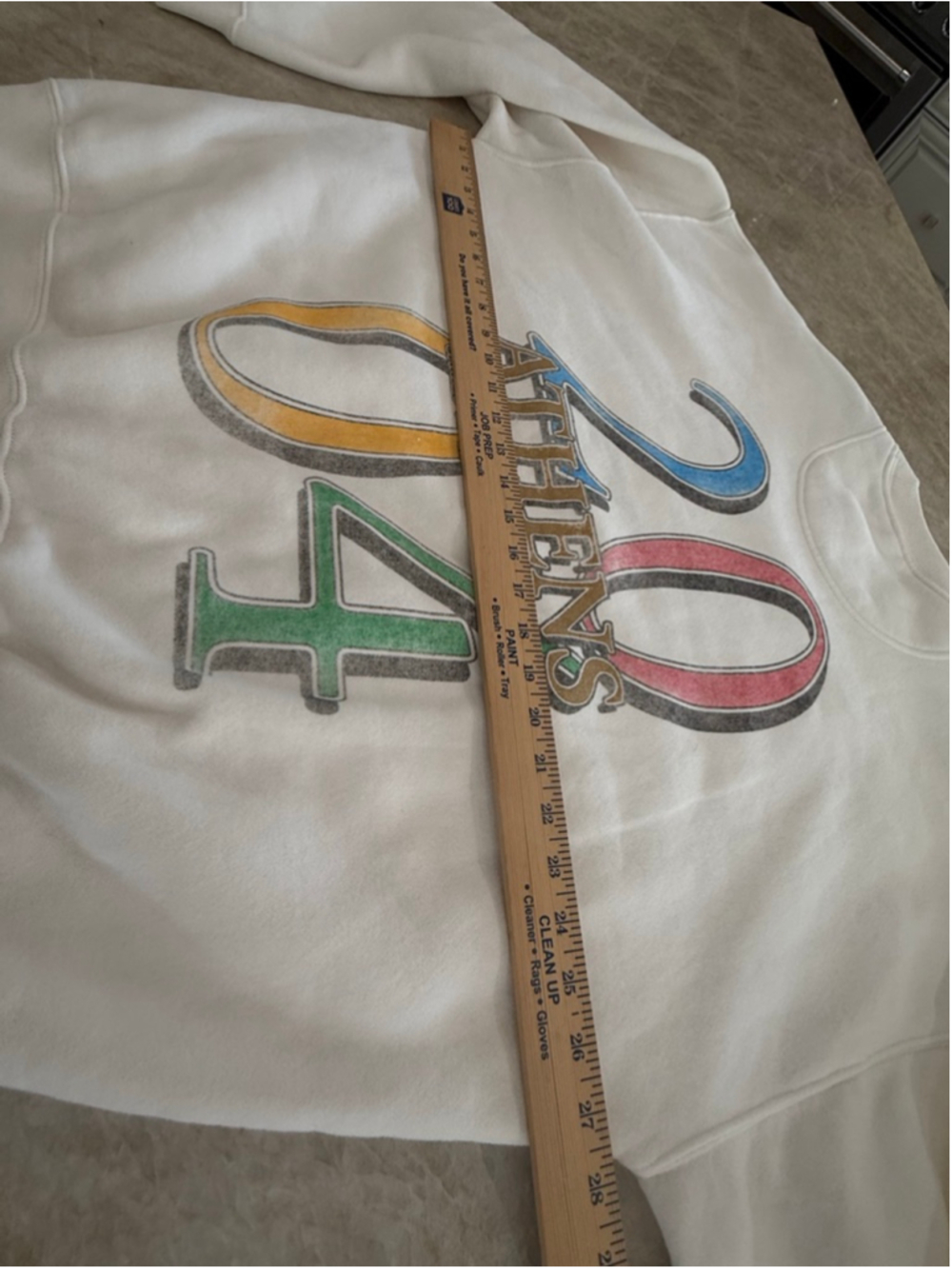 Men's HERITAGE White Athens 2004 Olympics Sweatshirt XL, super soft no damage - Picture 9 of 9